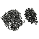 100 Sets Double Caps Studs Dome Rivets Leathercraft DIY Crafts 6x10mm Black