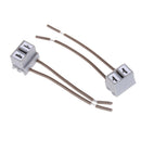2Pcs H7 2 Pins Headlight Repair Bulb Holder Connector Plug Wire Socket ME