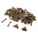 30 Sets Bronze Metal Sew-On Hook and Eye Closures for Trousers Skirt Dress