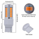 7440, T20 Led Bulbs Amber Yellow 900 Lumens Super Bright Turn Signals Light L4Q8