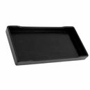Plastic Rectangular Design Lunch Food Tray salver Black