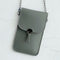 Touch Screen Phone Purse Women PU Shoulder Chain Mini Pouch (Dark Grey)
