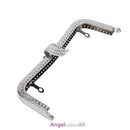 20cm Embossing Handbag Metal Purse Frame Handle Bag Accessories(Bronze)