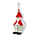 2Pcs Santa Claus Christmas Pendants Ornaments Wooden Craft for Christmas TrSEAU