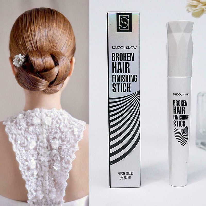 Broken Hair Finishing Stick Natural Plants Long Lasting Anti-Frizz Hair Brush