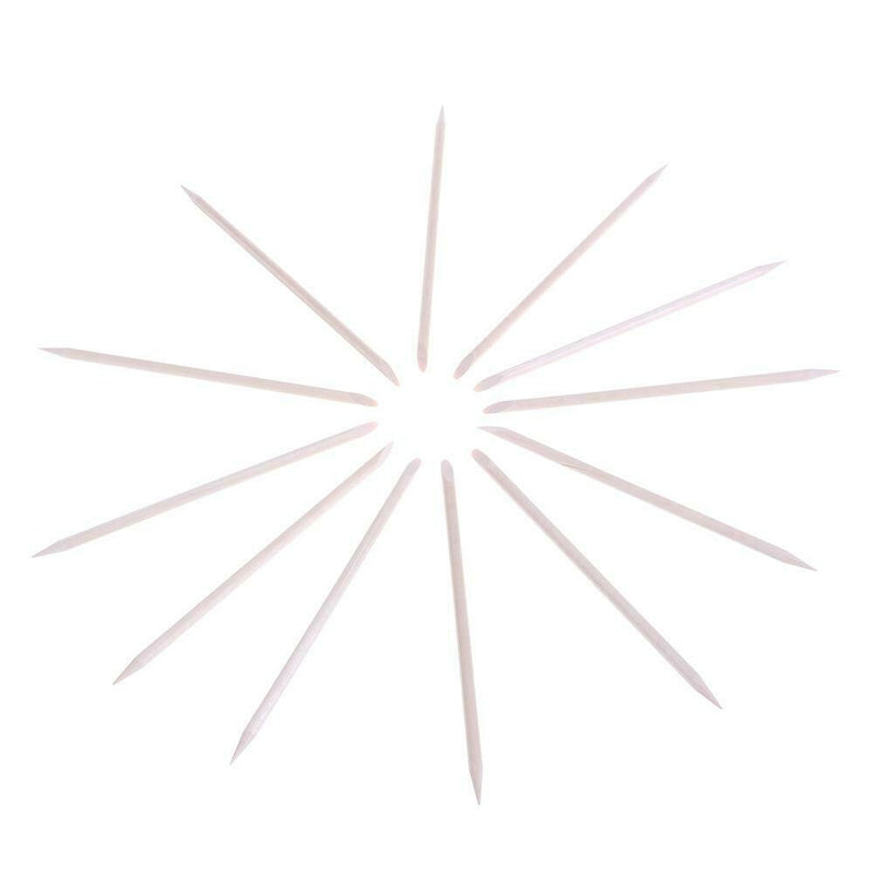 100pcs/Bag Nail Art Cuticle Pusher Remover Wood Clean Nail Manicure Sticks A