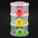 Metering box of powdered milk with 3 compartments for baby child