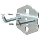10Pcs 50Mm Hook Durable Practical Multi-Function Double Oblique Steel Tool