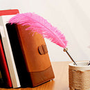 New Pretty Wedding Guest Book Signing Pen Ostrich Feather Long Quill Signin M8L2