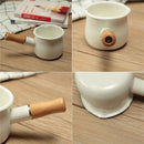 Enamel Milk Pan, Mini Butter Warmer 10cm Enamelware Saucepan Pan Cookware w K7W3