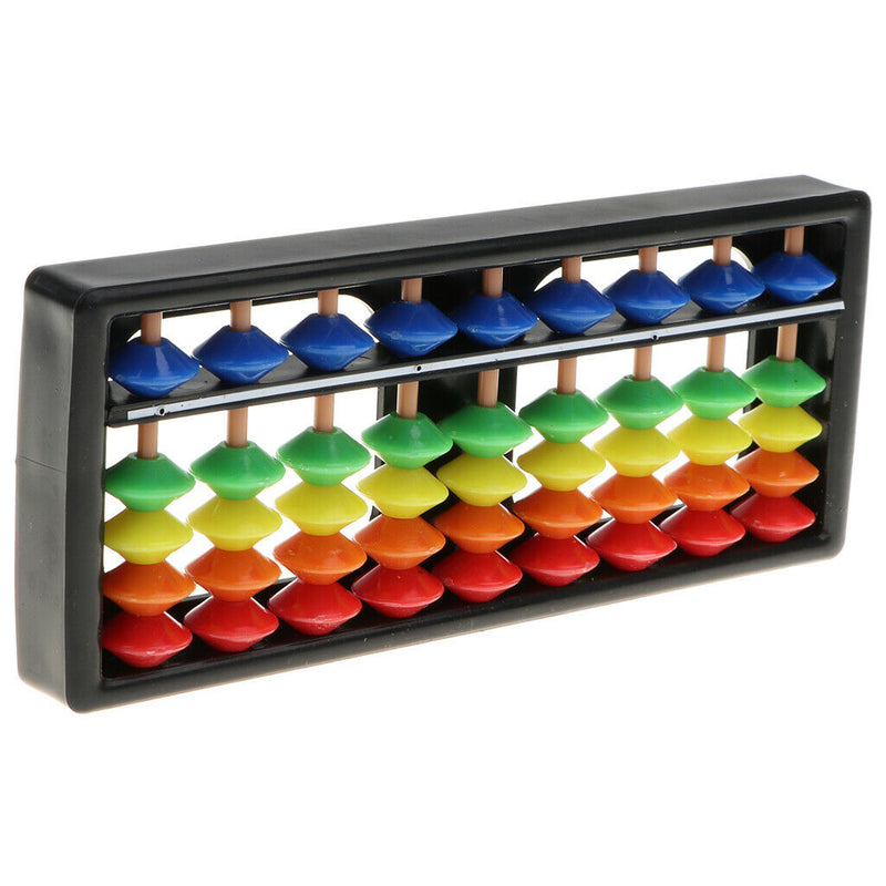 Ancient 9-Column 5 Colors Beads Math Counting & Calculating Aid Arithmetic