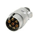 7 Pin Car Electric Socket Round Male Metal Adapter For Caravan Trailer Plug 3C
