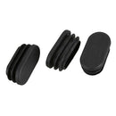 Oval Table Chair Leg Tube Pipe Insert End Cap 40mm x 20mm 20pcs Black X3O9