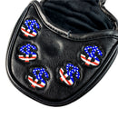 3pcs Custom PU Leather Golf Putter Cover with Multi  Closure