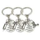 Syringe Stethoscope Keychain Key Chain Keyring Doctor Nurse Physicians Medi U7D2