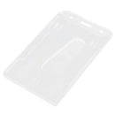 2Pcs Vertical Hard Plastic ID Badge Holders Double Cards Multi Transparent Clear