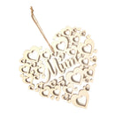 Wooden Sign Mum Letter, Hanging Plaque Mothers Day Gift, Heart Shape Wood Sign