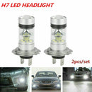 Pair H7 LED Fog Tail Lamp 100W Car Head Light Bulb Super Bright COB 6000K White