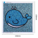 5D DIY Full Drill Special Shaped Diamond Painting Dolphin Cross Stitch Kits