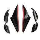 Universal Exterior Front Bumper Lip Splitter Fins Spoiler Canards Truck SUV