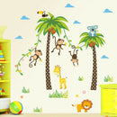 Festival Wall Nursery Stickers Gift Decorations Cartoon Coconut Tree Baby Room