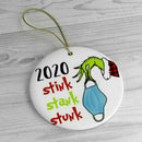 Christmas 2020 Stink Stank Stunk Quarantine Ornament X-mas Tree Hanging Decor