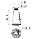 Kitchen Sink Faucet Aerator 2 Modes Horn Shaped Water Saving Tap Nozzle