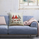 Retro Christmas Print Pillow Case Linen Pillowslip Sofa Cushions Cover (A)