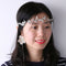 Woman Bridal Rhinestone Leaf Flower Hair Vine Woman Lady Forehead Decoration
