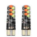 2PCS T10 COB RGB LED 6SMD Car Wedge Side Multicolor Light Bulbs w/Remote C PST