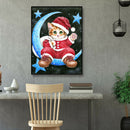 Full Round Drill Rhinestone Picture DIY Xmas Cat Art Moon Diamond Painting
