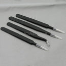 Professional 4PCS Antistatic Tweezers Repair Tools Kit For Electronics Implement