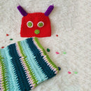 Newborn Baby 100-Days Photo Suit Cartoon Hat Sleeping Bag 2pcs Knitted Set