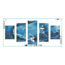 Mermaid 5D DIY Full Drill Diamond Painting 5-pictures Combination Craft Kit
