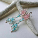 Fashion Sparkle Mermaid Tail Pendant Drop Hook Earrings Women Party Jewelry