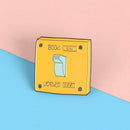 Creative Switch Letters Brooch Enamel Pin Badges Backpack Cartoon Jewelry