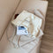 Fashion Large Capacity Shoulder Bag Canvas Handbag Shopping Totes (White)