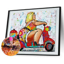 5D Full Round Girl DIY Diamond Painting Rhinestone Picture Decor (LG297)