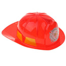 Plastic Firefighters Safety Helmet Kids Fireman Fancy Dress Role Play Red