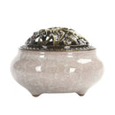 2x Ceramic Incense Burners Porcelain Censer Buddha Incense Holder Home Decor