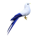 Home Artificial Blue Tail Bird Fur Imitation Animal Garden Decor 28cm