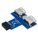 USB 2.0 9-Pin Header (2x5) 2 USB Female Port I