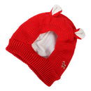 Dog Hat Winter Warm Dog Headwear for Small Medium Dogs Red