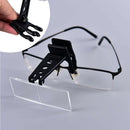 Clip-on Eye Glasses Binocular Magnifier Eyeglasses With 3 Lens 1.5X,2.5X,3.5X 3C