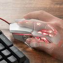 V9 6 Keys USB Wired 2400DPI Mice Macro Definition Programming RGB Gaming Mouse