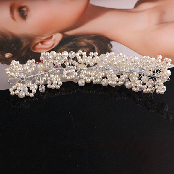 Women Bridal Wedding Diamond Crystal Rhinestone Flower Hair Pin Clip Pear Dwwj