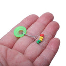 600 Pcs/100 Groups Fishing Bobber Stopper 6 In 1 Colorful Rubber Oval Float E1Y4