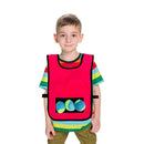 Children Throwing Game Training Kindergarten Sticky Ball Vest (Rose Red)