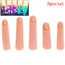 5Pcs/set Nail Art Trainer Practice Training Finger Eodel Acrylic Gel Salon E Gw