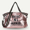 Letters Sequin Crossbody Shopping Bags Women Large Shoulder Handbag (Pink)